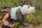 Hand Made Wonder Stone Panda Carving x 1 From Zimbabwe - Toprock Gemstones and Minerals 