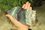 Polished Watermelon Fluorite Slices x 2 From Namibia - Toprock Gemstones and Minerals 