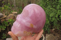 Hand Made Rose Quartz Skull Carving x 1 From Madagascar - Toprock Gemstones and Minerals 