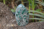 Polished Rare Emerald Mica In Matrix Standing Free Forms x 3 From Mutoko, Zimbabwe - Toprock Gemstones and Minerals 