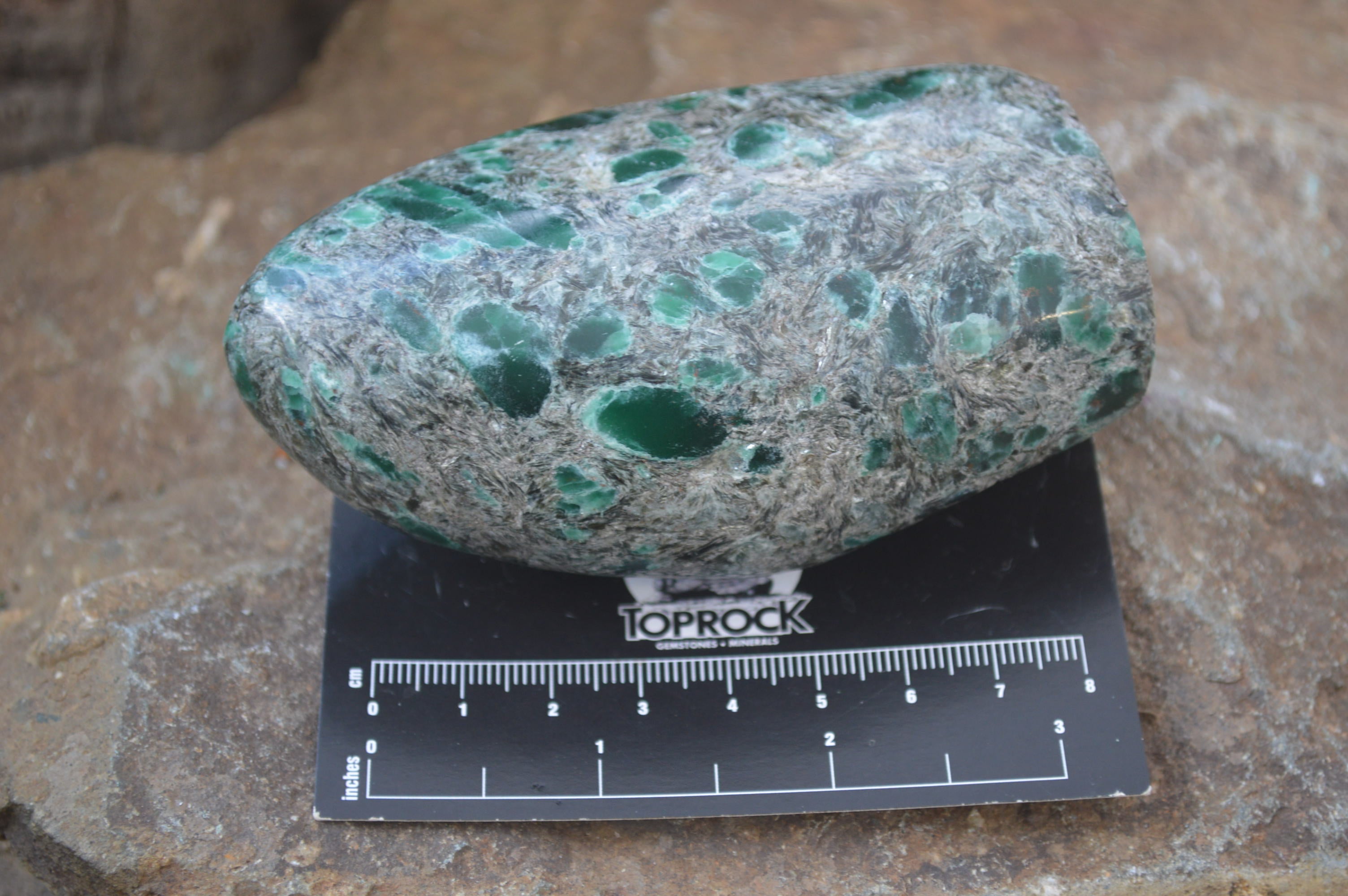 Polished Rare Emerald Mica In Matrix Standing Free Forms x 3 From Mutoko, Zimbabwe - Toprock Gemstones and Minerals 