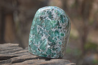 Polished Rare Emerald Mica In Matrix Standing Free Forms x 3 From Mutoko, Zimbabwe - Toprock Gemstones and Minerals 