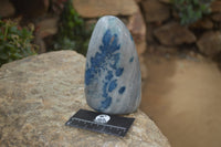 Polished Blue Spinel Spotted Quartz Standing Free Forms x 2 From Madagascar - Toprock Gemstones and Minerals 