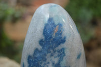 Polished Blue Spinel Spotted Quartz Standing Free Forms x 2 From Madagascar - Toprock Gemstones and Minerals 
