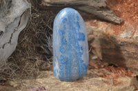 Polished Blue Spinel Spotted Quartz Standing Free Forms x 2 From Madagascar - Toprock Gemstones and Minerals 