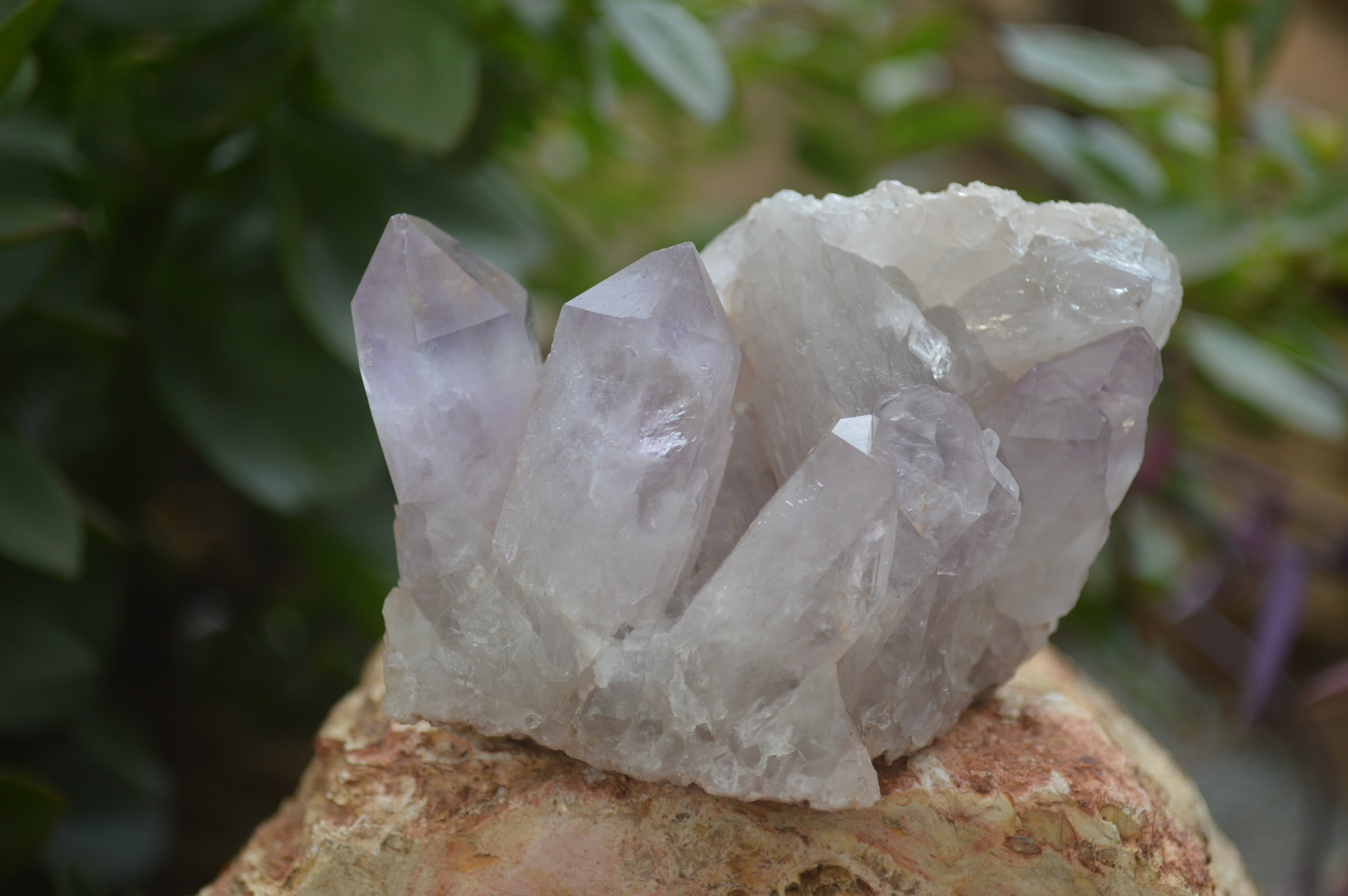 Natural Jacaranda Amethyst Quartz Clusters x 6 from Mumbwa, Zambia - Toprock Gemstones and Minerals 