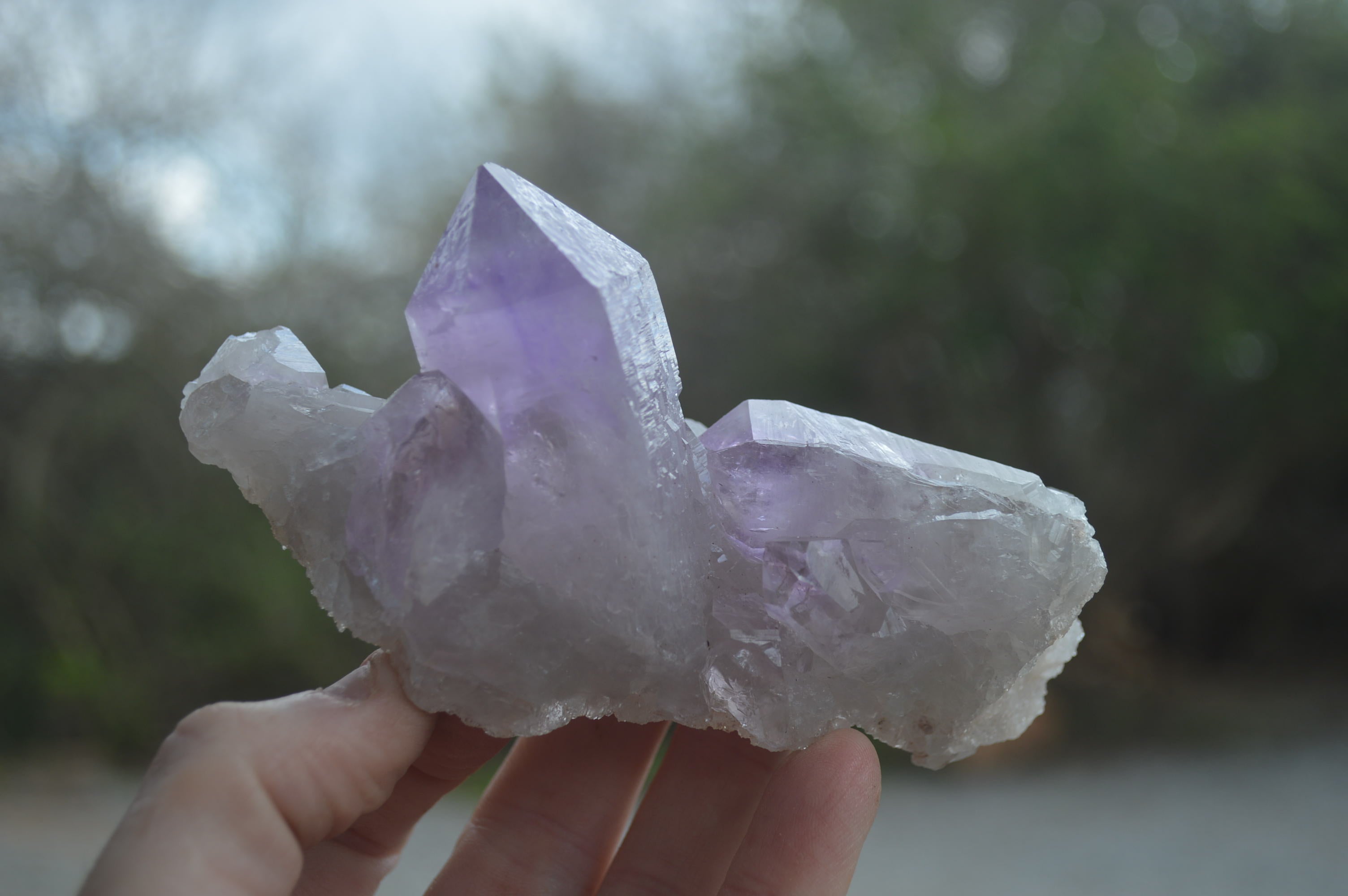 Natural Jacaranda Amethyst Quartz Clusters x 6 from Mumbwa, Zambia - Toprock Gemstones and Minerals 