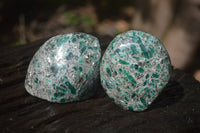 Polished Rare Emerald Mica In Matrix Standing Free Forms x 4 From Mutoko, Zimbabwe - Toprock Gemstones and Minerals 
