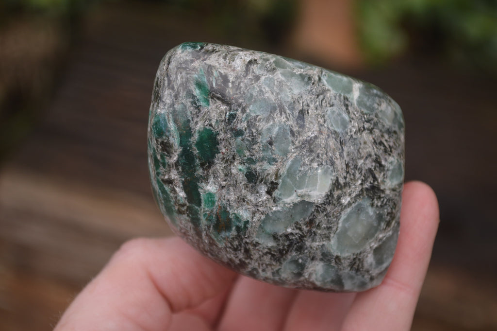 Polished Rare Emerald Mica In Matrix Standing Free Forms x 4 From Mutoko, Zimbabwe - Toprock Gemstones and Minerals 