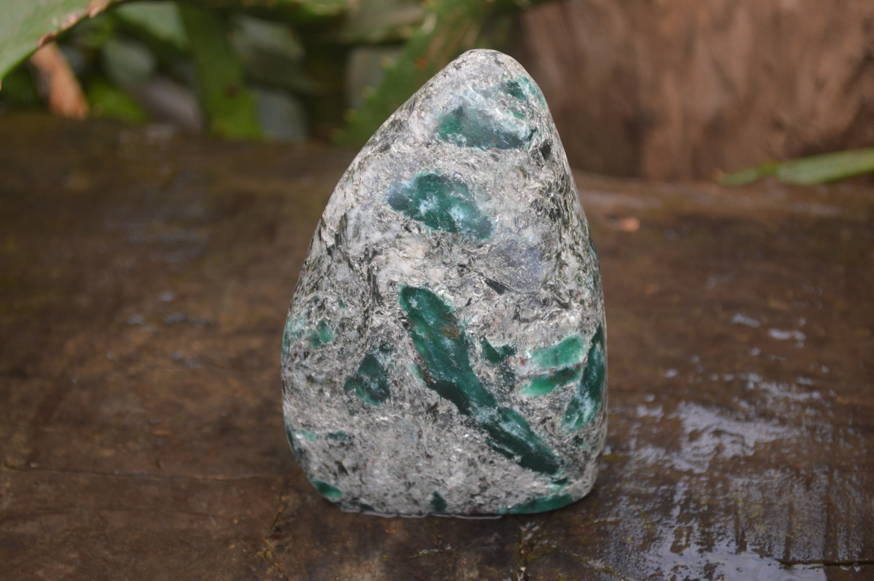 Polished Rare Emerald Mica In Matrix Standing Free Forms x 4 From Mutoko, Zimbabwe - Toprock Gemstones and Minerals 