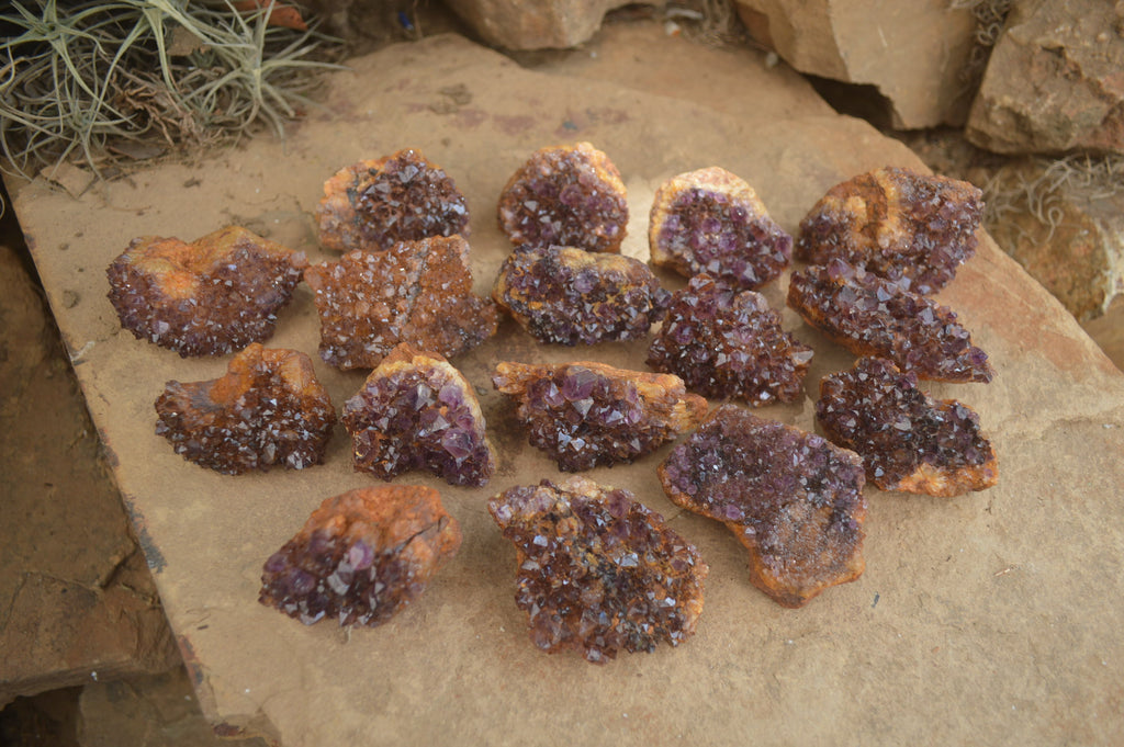 Natural Amethystos Amethyst Clusters x 20 From Kwaggafontein, South Africa - Toprock Gemstones and Minerals 