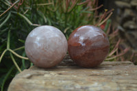 Polished Red Hematoid Quartz Spheres x 4 From Madagascar - Toprock Gemstones and Minerals 