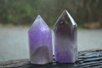 Polished Chevron Amethyst Points x 6 From Madagascar - Toprock Gemstones and Minerals 