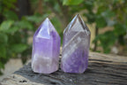 Polished Chevron Amethyst Points x 6 From Madagascar - Toprock Gemstones and Minerals 