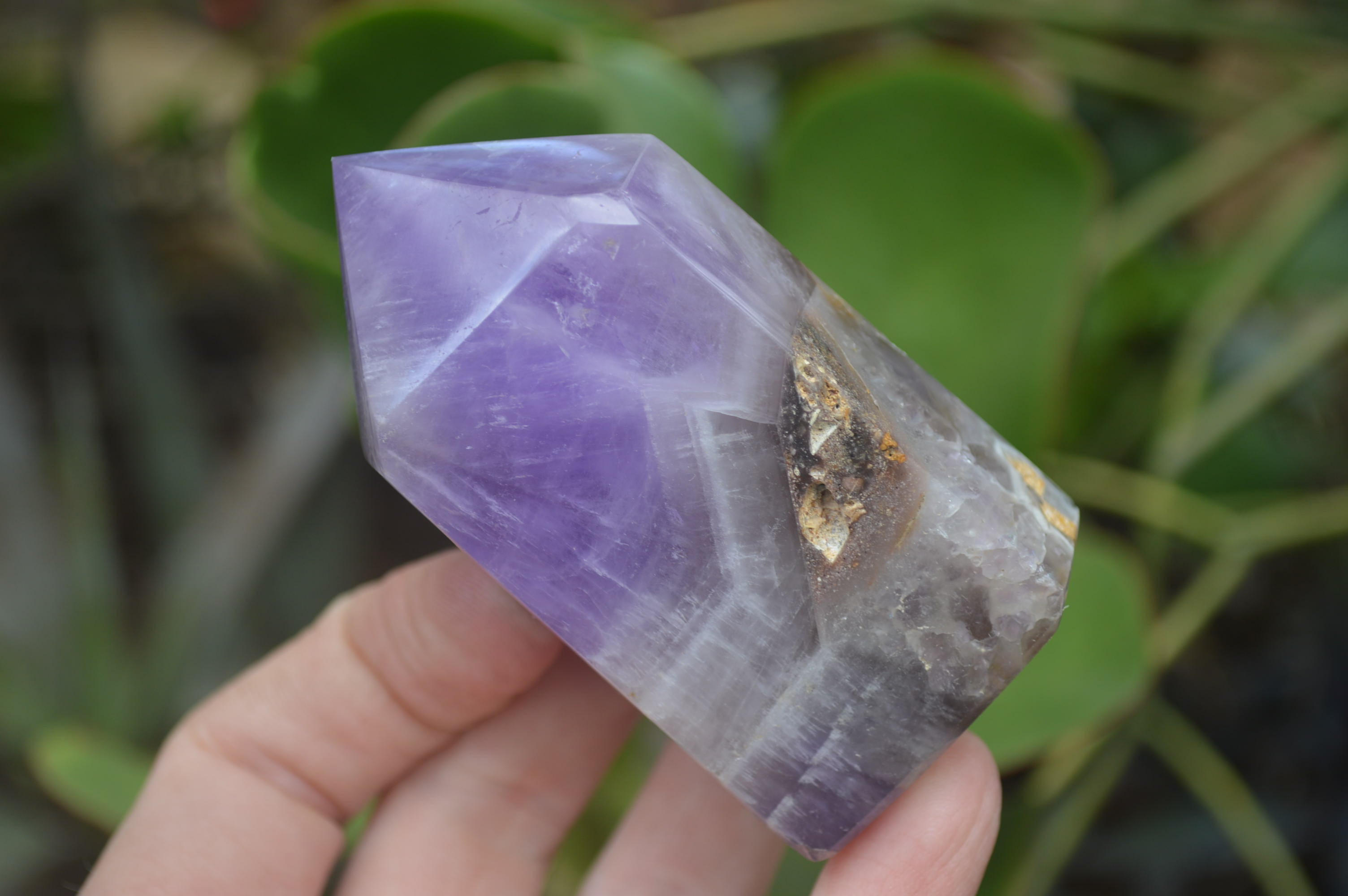 Polished Chevron Amethyst Points x 6 From Madagascar - Toprock Gemstones and Minerals 