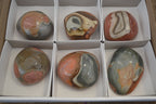 Polished On One Side Polychrome Jasper x 6 From Mahajanga, Madagascar - Toprock Gemstones and Minerals 