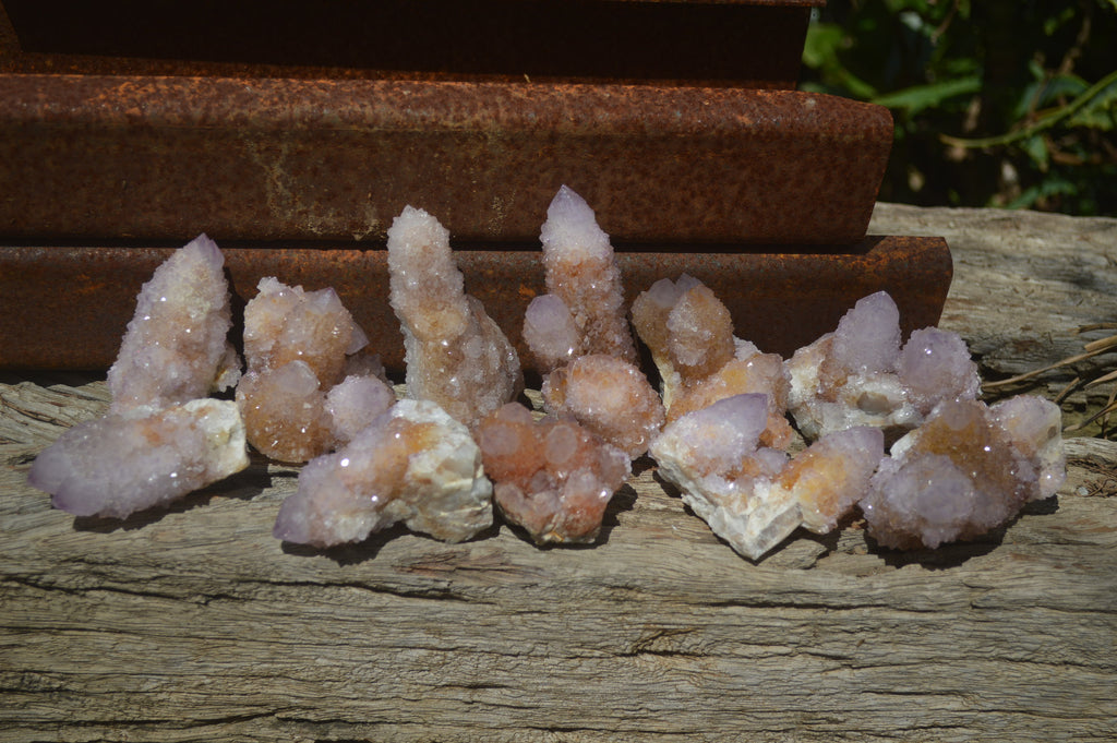 Natural Ametrine Spirit Quartz Clusters x 12 From Boekenhouthoek, South Africa - Toprock Gemstones and Minerals 