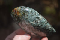 Polished Rare Emerald Mica In Matrix Standing Free Forms x 2 From Mutoko, Zimbabwe - Toprock Gemstones and Minerals 