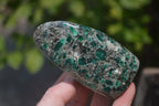 Polished Rare Emerald Mica In Matrix Standing Free Forms x 2 From Mutoko, Zimbabwe - Toprock Gemstones and Minerals 