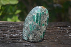 Polished Rare Emerald Mica In Matrix Standing Free Forms x 2 From Mutoko, Zimbabwe - Toprock Gemstones and Minerals 