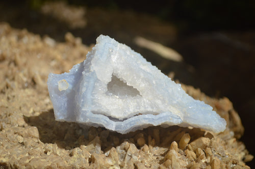 Natural Etched Blue Chalcedony Specimens x 12 From Nsanje, Malawi - Toprock Gemstones and Minerals 