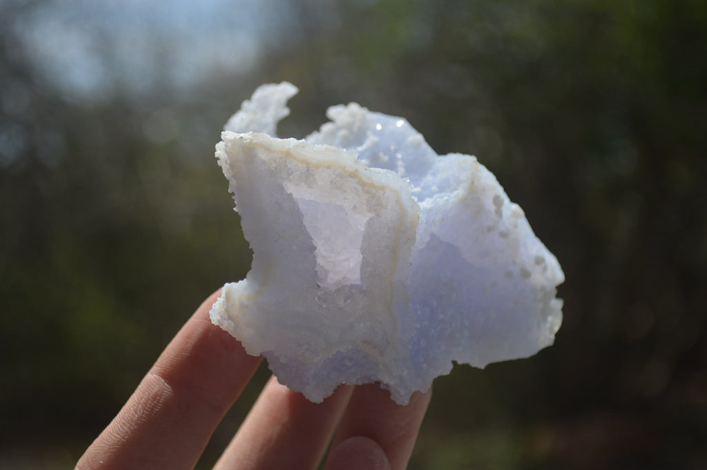 Natural Etched Blue Chalcedony Specimens x 12 From Nsanje, Malawi - Toprock Gemstones and Minerals 
