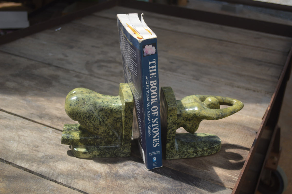 Hand Made Leopard Stone Book Ends x 1 From Zimbabwe - Toprock Gemstones and Minerals 