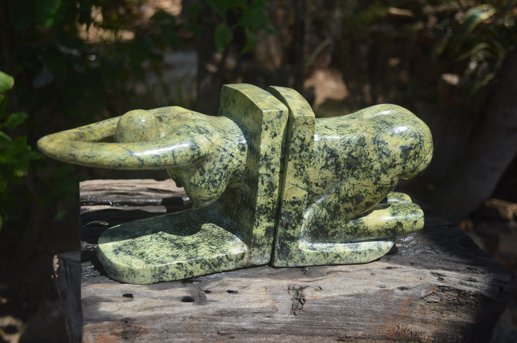 Hand Made Leopard Stone Book Ends x 1 From Zimbabwe - Toprock Gemstones and Minerals 