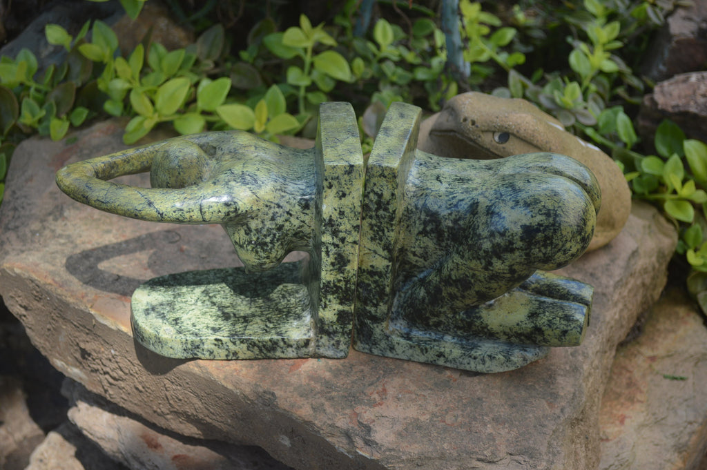 Hand Made Leopard Stone Book Ends x 1 From Zimbabwe - Toprock Gemstones and Minerals 