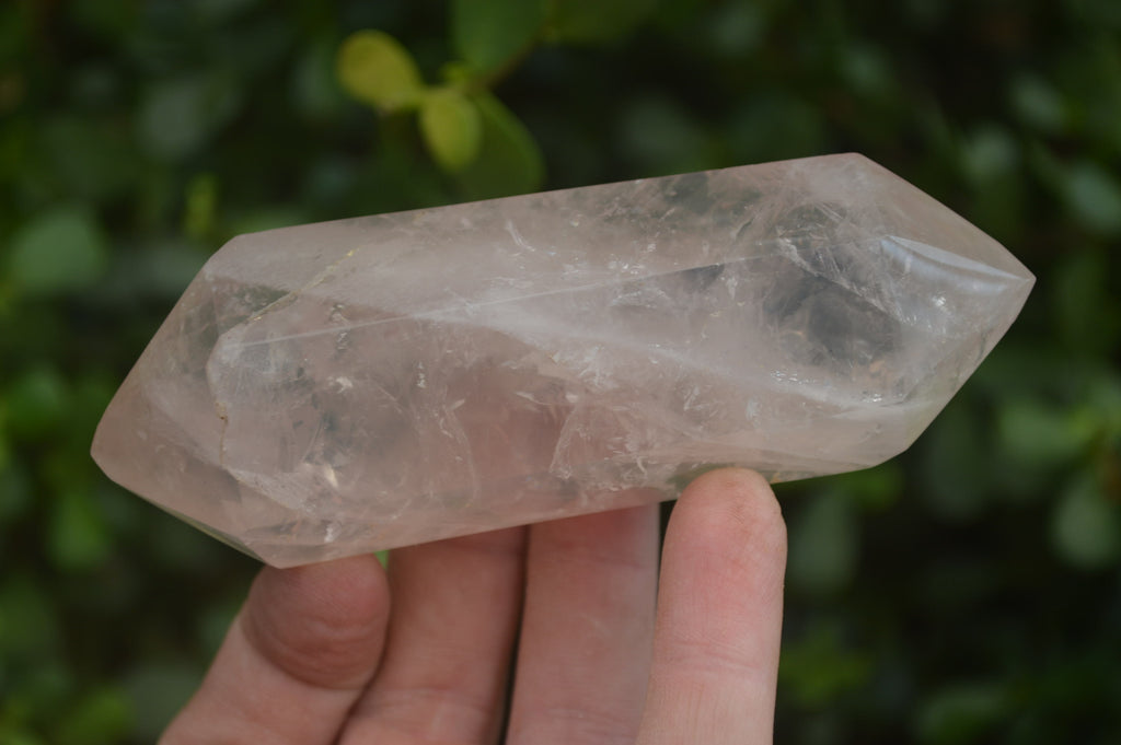 Polished Double Terminated Rose Quartz Points x 6 From Ambatondrazaka, Madagascar - Toprock Gemstones and Minerals 