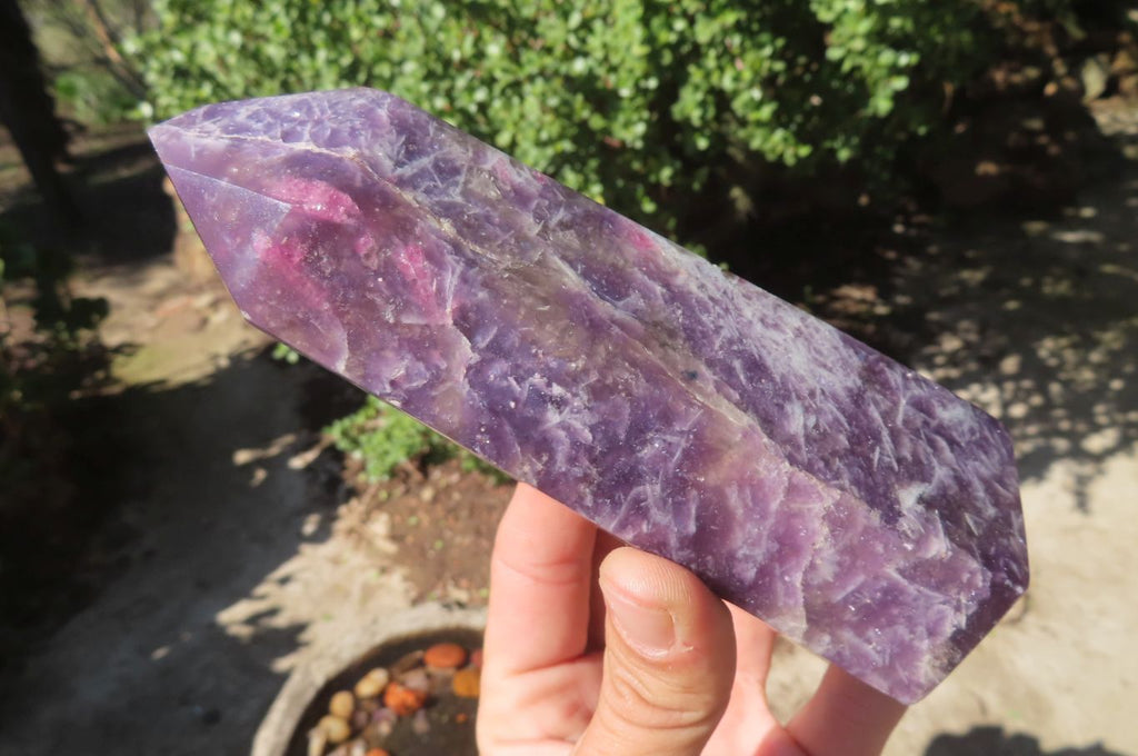 Polished Lepidolite Points x 3 From Madagascar - Toprock Gemstones and Minerals 