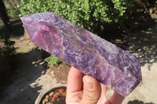 Polished Lepidolite Points x 3 From Madagascar - Toprock Gemstones and Minerals 