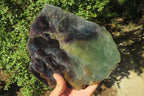 Polished Watermelon Fluorite Slice x 1 From Namibia - Toprock Gemstones and Minerals 