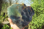Polished Watermelon Fluorite Slice x 1 From Namibia - Toprock Gemstones and Minerals 