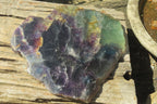 Polished Watermelon Fluorite Slice x 1 From Namibia - Toprock Gemstones and Minerals 