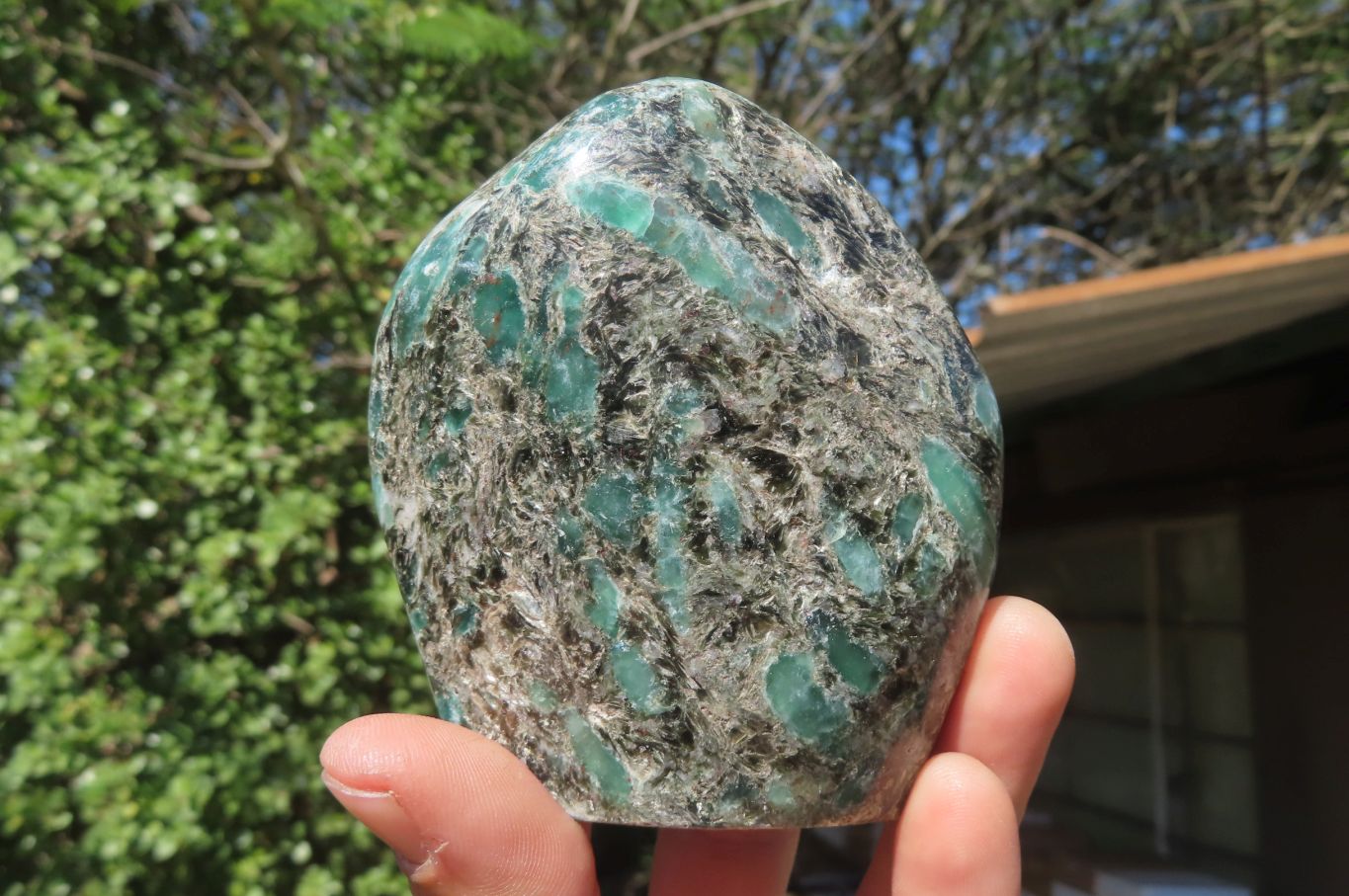 Polished Rare Emerald Mica In Standing Matrix Free Forms x 2 From Mutoko, Zimbabwe - Toprock Gemstones and Minerals 