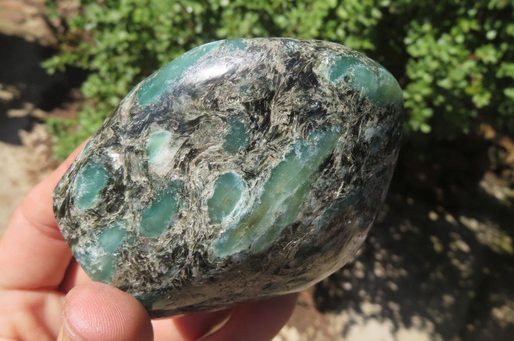 Polished Rare Emerald Mica In Standing Matrix Free Forms x 2 From Mutoko, Zimbabwe - Toprock Gemstones and Minerals 