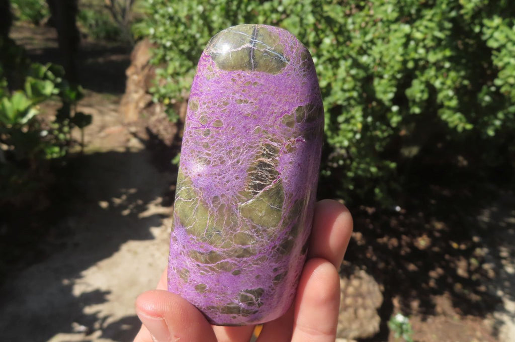 Polished Stichtite Standing Free Forms x 6 From Barberton, South Africa - Toprock Gemstones and Minerals 