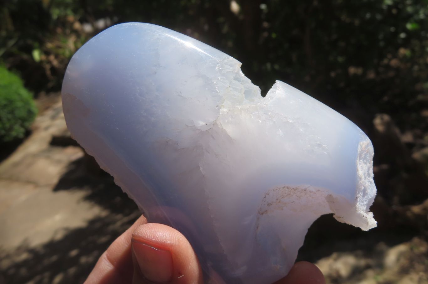 Polished Blue Lace Agate Nodules x 3 From Nsanje, Malawi - Toprock Gemstones and Minerals 