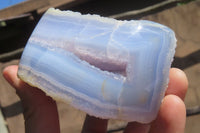 Polished Blue Lace Agate Nodules x 3 From Nsanje, Malawi - Toprock Gemstones and Minerals 