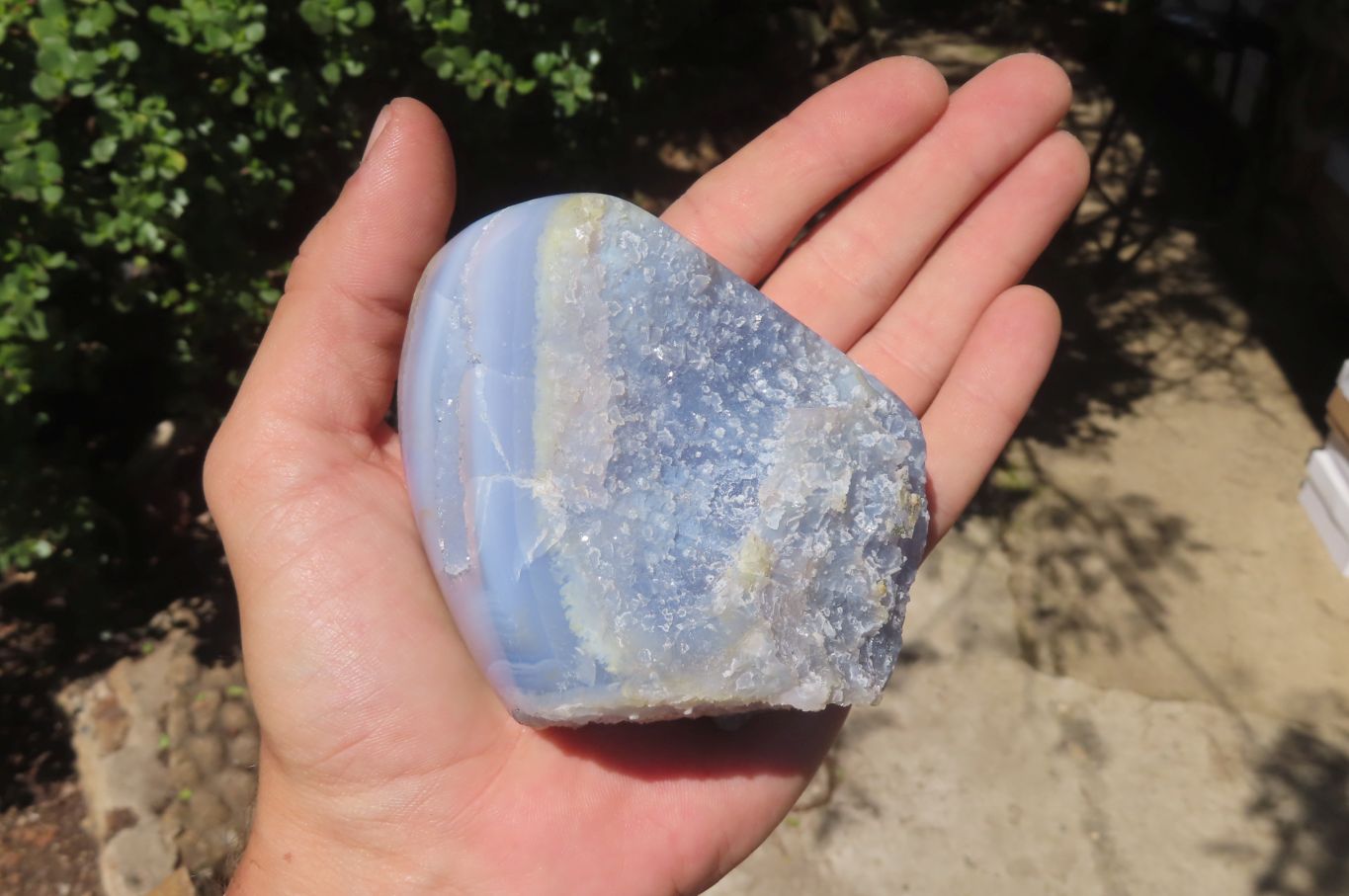 Polished Blue Lace Agate Nodules x 3 From Nsanje, Malawi - Toprock Gemstones and Minerals 