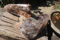 Natural Smokey Quartz With Feldspar Crystal x 1 From Zomba, Malawi - Toprock Gemstones and Minerals 