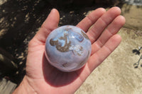 Polished Banded Agate Spheres x 6 From Madagascar - Toprock Gemstones and Minerals 