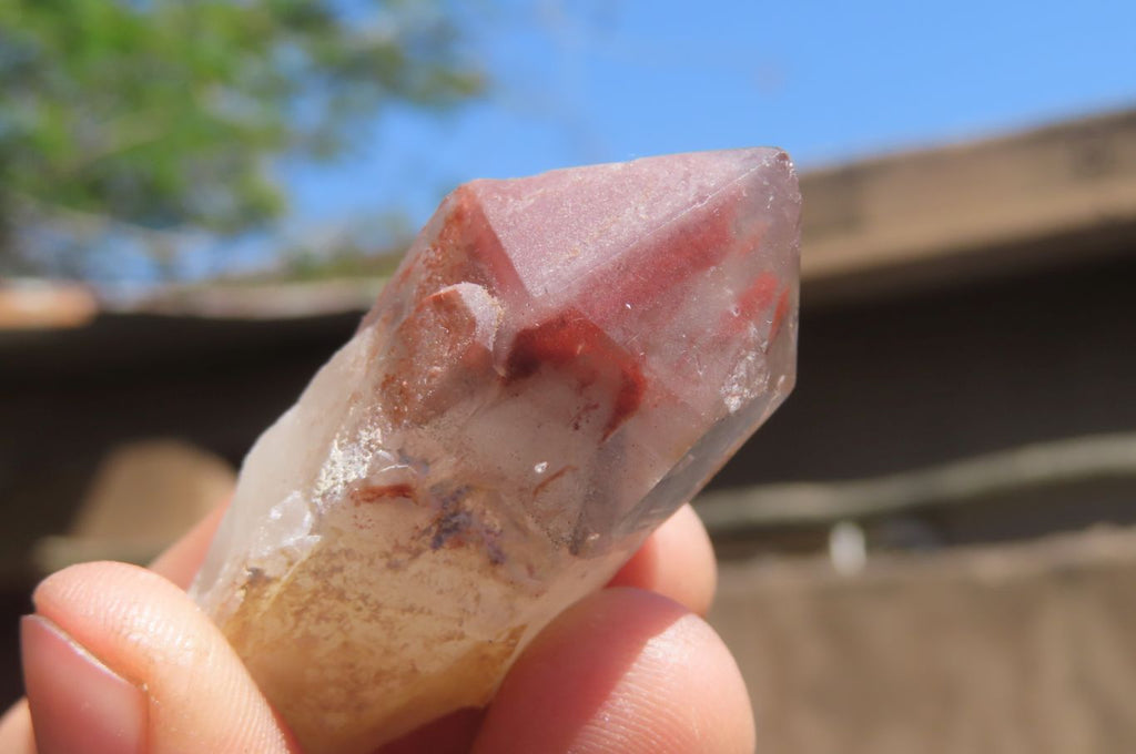 Natural Red Hematoid Quartz Crystal Specimens x 12 From Zimbabwe - Toprock Gemstones and Minerals 