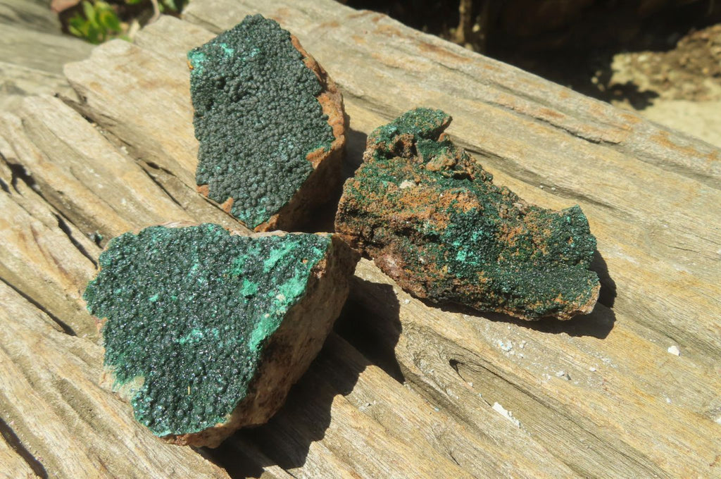 Natural Crystalline Malachite Specimens x 12 From Congo - Toprock Gemstones and Minerals 
