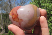 Polished Polychrome Jasper Gemstone Hearts x 6 From Madagascar