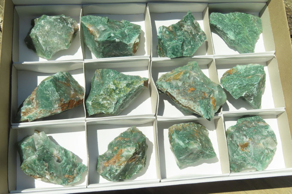 Natural Jade Cobbed Specimens x 12 From Swaziland - Toprock Gemstones and Minerals 
