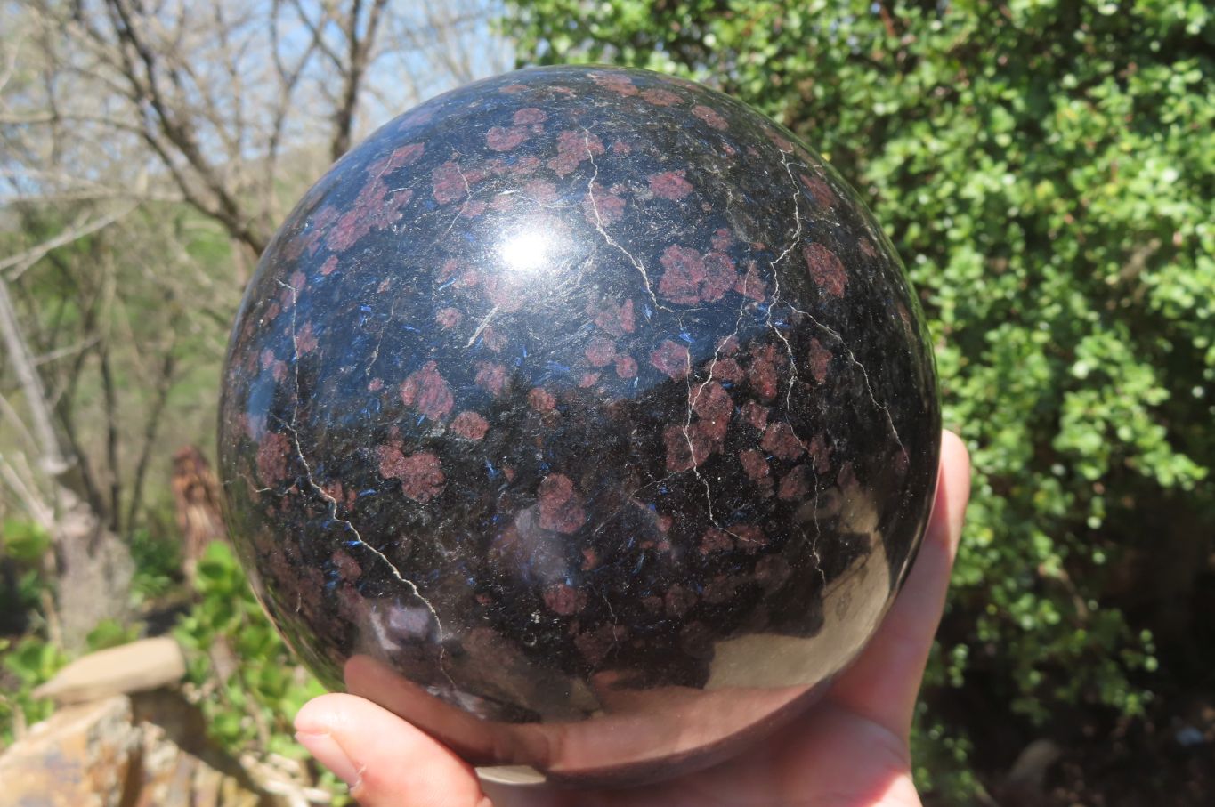 Polished Iolite Sphere x 1 From Ambatofinandrahana, Madagascar - Toprock Gemstones and Minerals 