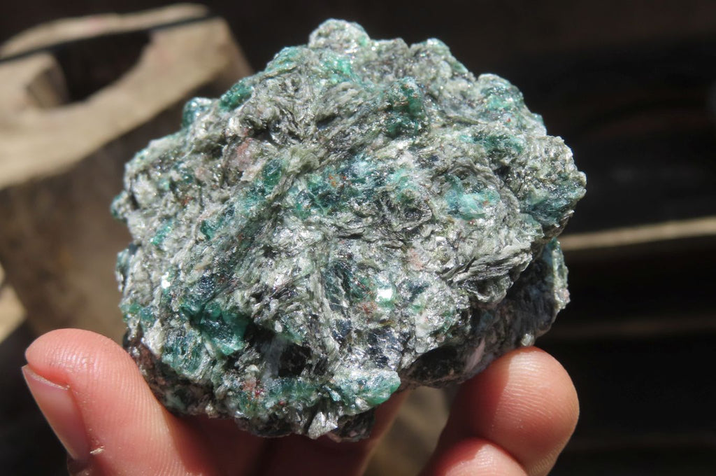 Natural Rare Emerald Mica In Matrix Cobbed Specimens x 7 From Mutoko, Zimbabwe - Toprock Gemstones and Minerals 