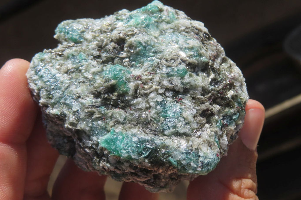 Natural Rare Emerald Mica In Matrix Cobbed Specimens x 7 From Mutoko, Zimbabwe - Toprock Gemstones and Minerals 